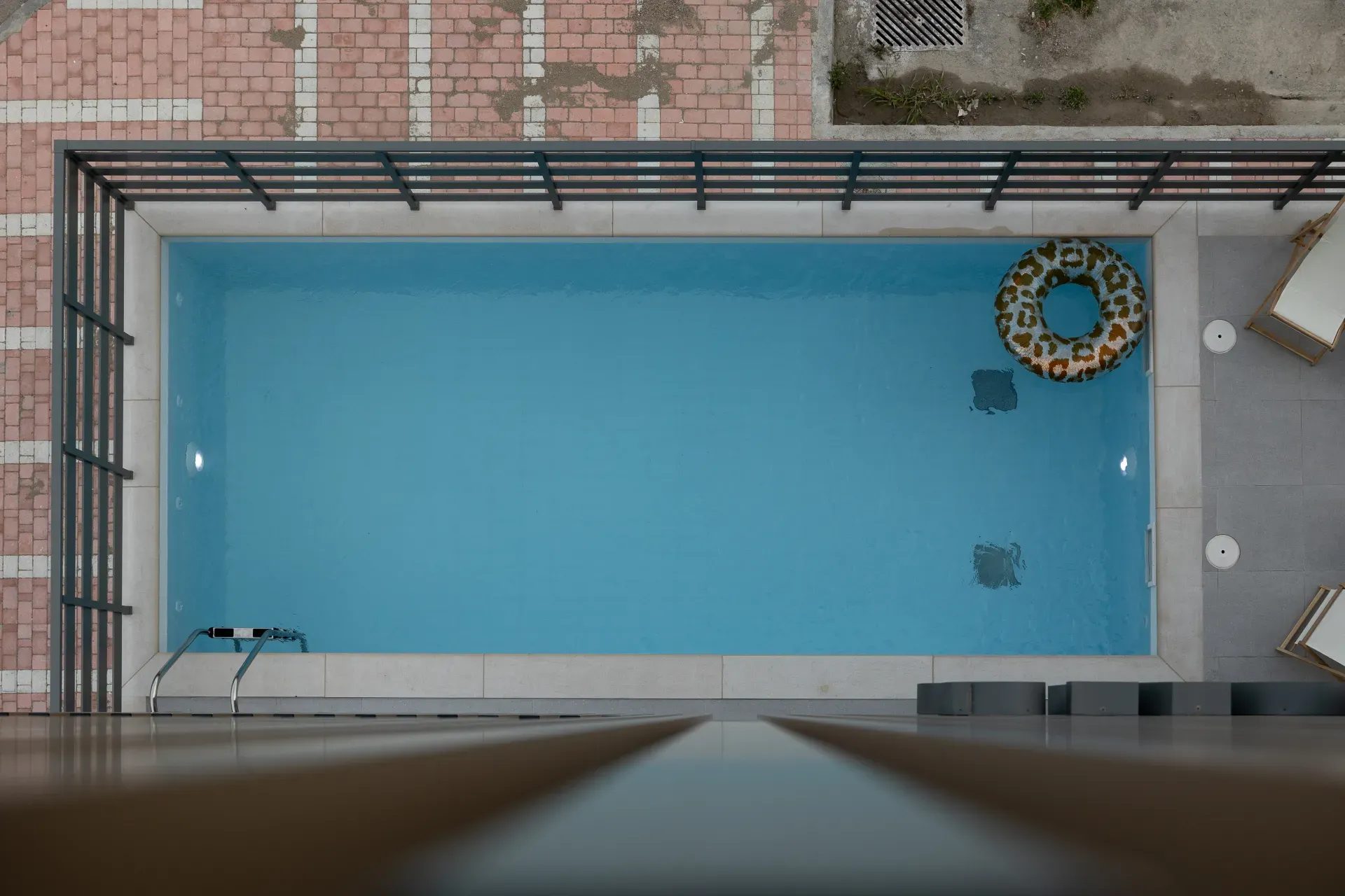 The pool from above